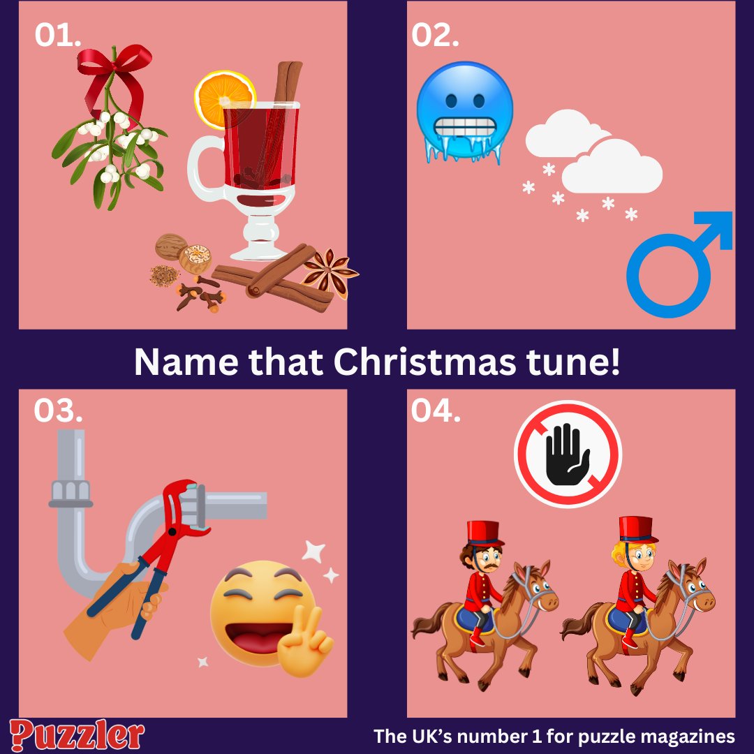 Name that tune - part 2! Each set of emojis represents a Christmas pop song. 🎄 #Christmasfun #Puzzler