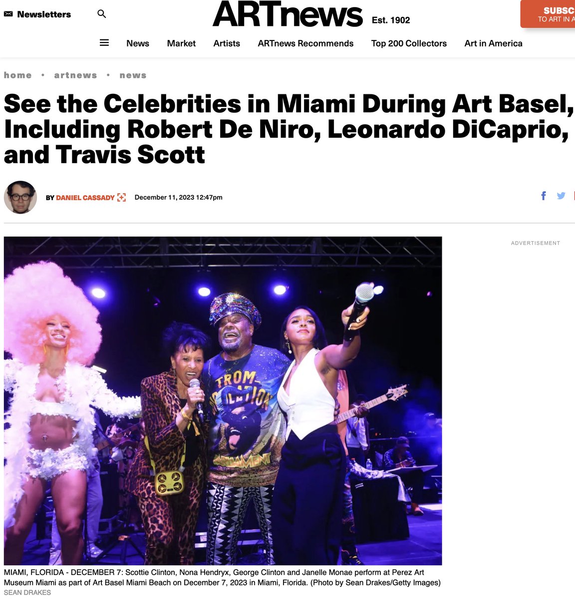seandrakes's tweet photo. #fresh_press #ArtNews picks up my coverage of #GeorgeClinton concert presented by @pamm during #ArtBasel #MiamiBeach w/special guest #JanelleMonae via @GettyImages >> https://t.co/JFunxIiH7b https://t.co/itKqMnPcuH