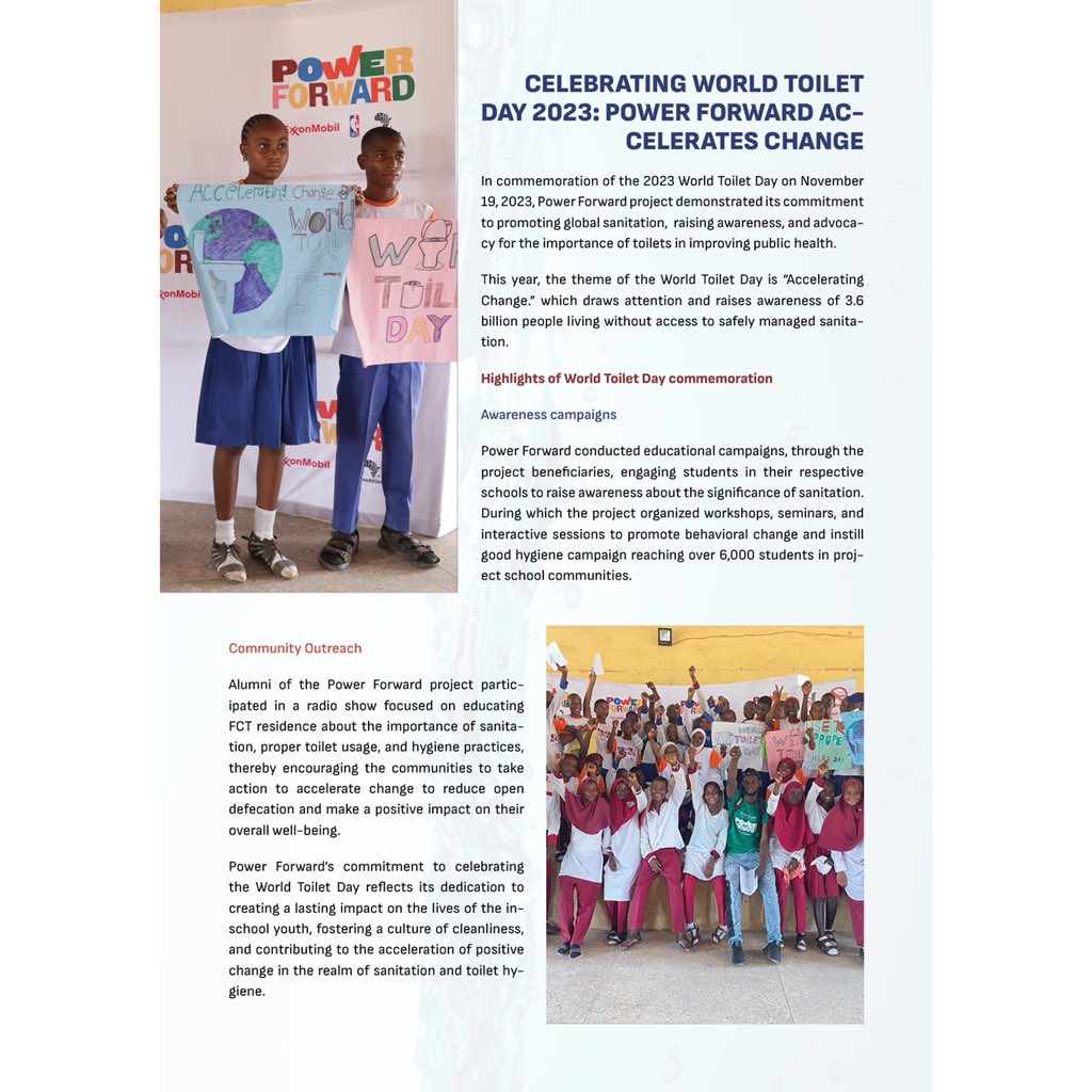 PanAfricare_Ng's tweet photo. Power Forward November Newsletter; 2023 WASH Edition!🔥

Kindly check this out for more exciting and educative information on Power Forward.🔥💯

 #CloserThanThis 

@XOMFoundation 
@ExxonMobil_NG 
@NBA_Africa 
@NBANigeria https://t.co/Hz4NEqwvxK