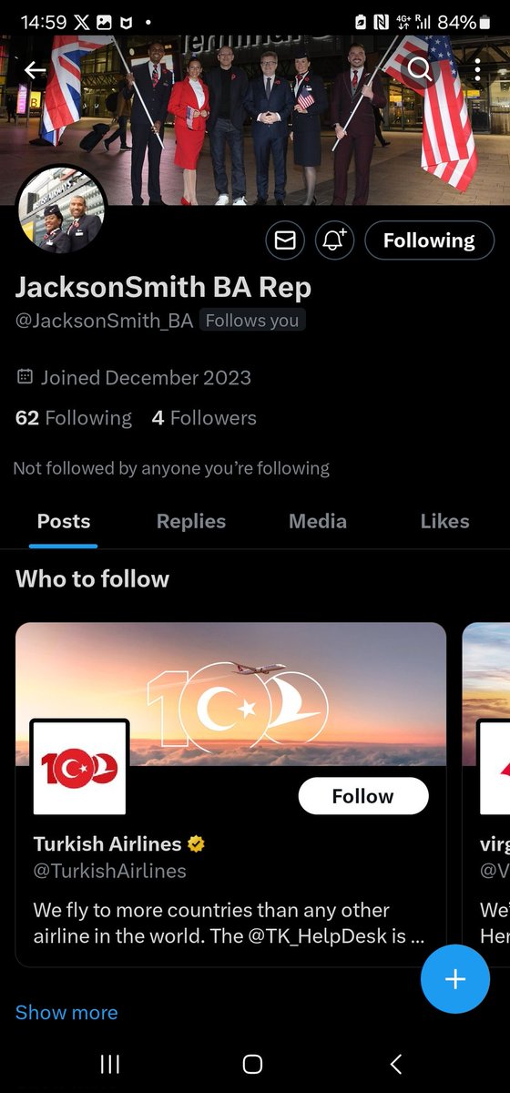 WalcottGemma's tweet photo. @British_Airways - I've only received contact from "Jackson Smith" and "Patrick", who are both claiming to work for you, be the man in this photo and have joined X this month. Both have asked for my personal and booking details. Please could you confirm if they work for you ASAP? https://t.co/nTT4yqaUf2