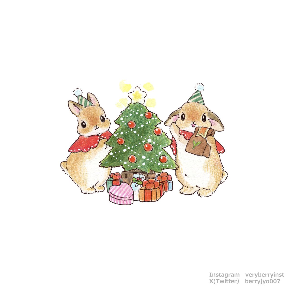 no humans gift christmas tree box christmas hat white background  illustration images