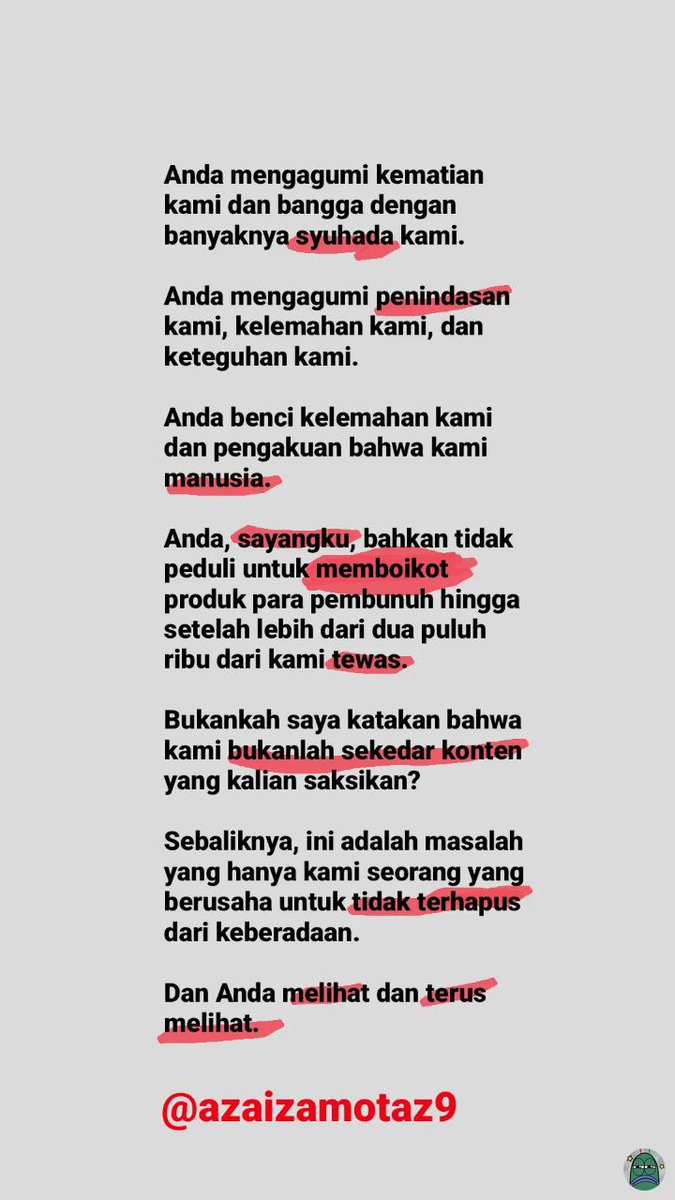DARI TWITTER MOTAZ SEMALAM :

asli yang masih ga b⭕ik⭕t... SEBARIN ‼️‼️‼️ 💔 💚