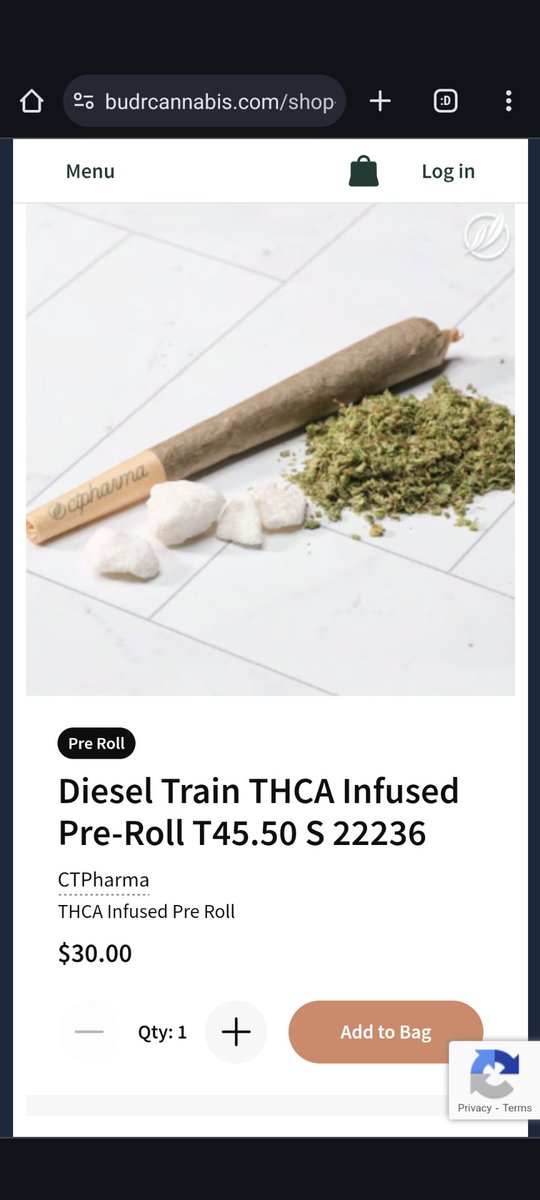 mattmilsap's tweet photo. @CTPharmaSol is this a Wu blunt? Looks like cocaine rock mixed in.
Asking for a friend.

 Diesel Train THCA Infused Pre-Roll T45.50 S 22236 https://t.co/5GMGhhUpWt https://t.co/nf31B5gcZI
