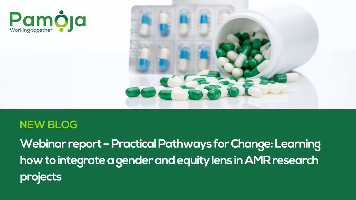 🌐 Exciting insights from the recent Practical Pathways for Change webinar! 📢 @hayleystewart84 shares key takeaways on a new resource for integrating gender and equity into Antimicrobial Resistance (AMR) innovation, intervention, and research. 🧪💡pamojacommunications.co.uk/2023/12/21/web…