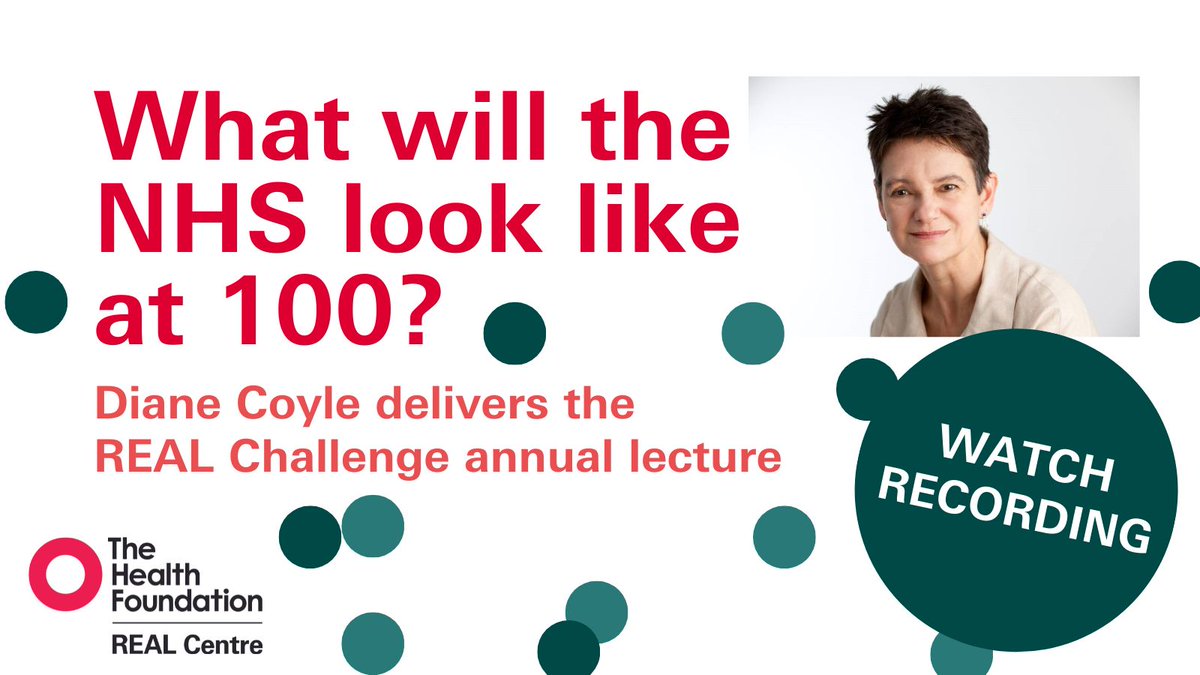 Did you miss the annual #REALChallenge lecture, delivered this year by @DianeCoyle1859? You can catch up by watching the recording and accessing the lecture slides on our website 👇   health.org.uk/about-the-heal…