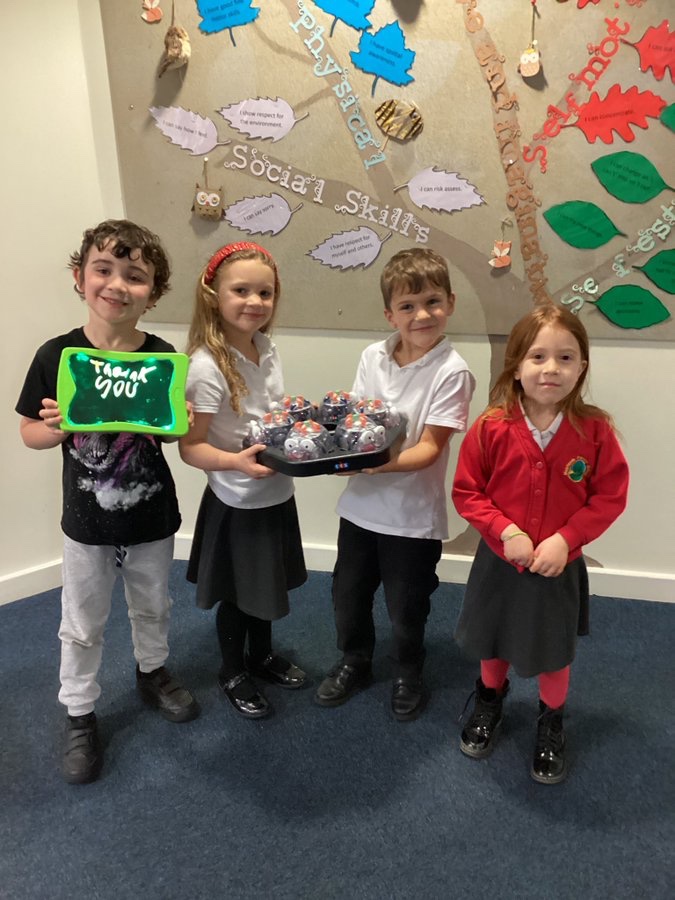 MoorlandsHudds's tweet photo. Moorlands Primary school would like to give a big thank you to @lloydsbankinggp for their generous funding towards our new ICT equipment. #MPS #Computing #ICT #bluebots #lloyds #crumbles https://t.co/r1F8nmYeyZ