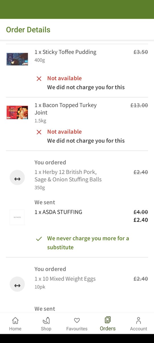 Felecula's tweet photo. Pre order priority shopping slot for Christmas pre order turkey. Asda two days before Christmas day, sorry no turkey, not even a substitute. 😡 https://t.co/b4ETbOLueY