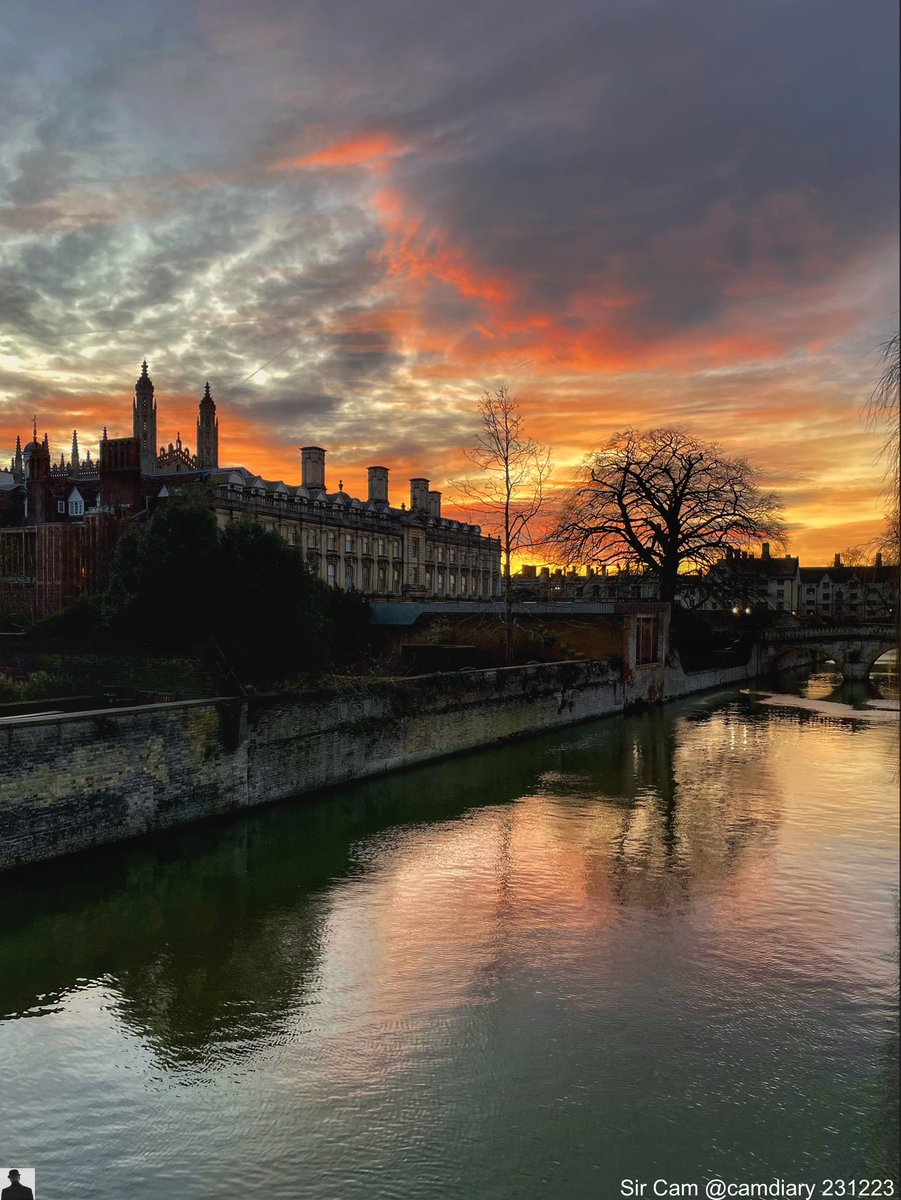 Sunrise in Cambridge, 23 December 2023.
