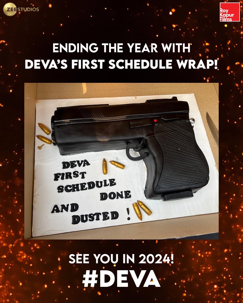 roykapurfilms's tweet photo. And it’s a wrap for #DEVA schedule one. See you in 2024! 💥

@shahidkapoor @hegdepooja @pavailkgulati #RosshanAndrrews @shariqpatel #SiddharthRoyKapur @ZeeStudios_  #RoyKapurFilms @ZeeMusicCompany @zeecinema https://t.co/2A6AkkDp0q