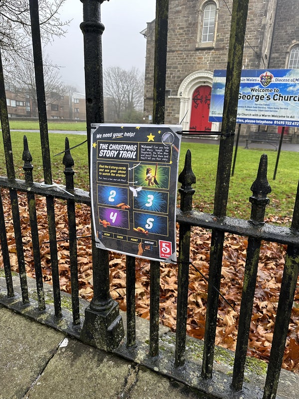 Looking for something to do on a Christmas walk check out our exciting Christmas trail in St Georges Tredegar, St Davids Rhymney, and St Peters Aberbargoed! Explore the Christmas story with QR codes. Just bring your phone with internet access. #ChristmasTrail  #festivefun