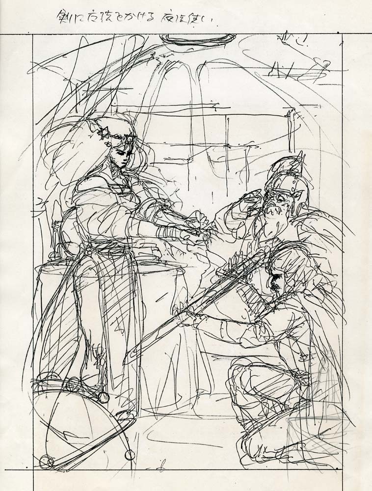 ソーサリアンのラフから。
Some rough sketches for Sorcerian. 
