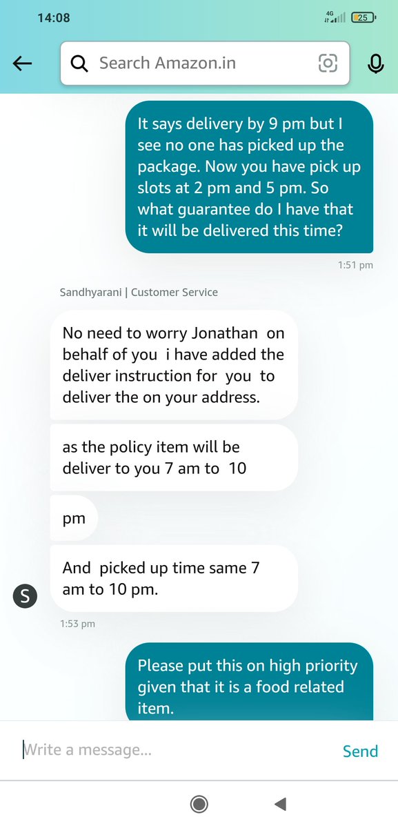 JonathanSatish's tweet photo. Round 2 @amazonIN let's see how this delivery goes! https://t.co/DbQ6SwbqOB