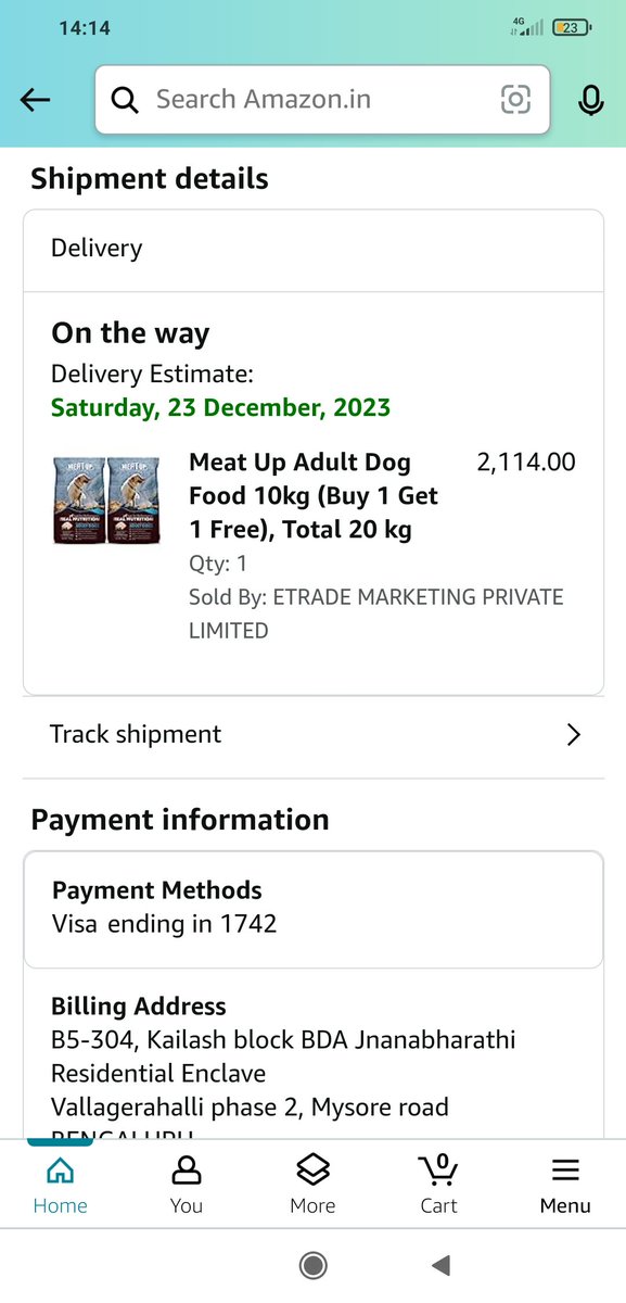 JonathanSatish's tweet photo. Round 2 @amazonIN let's see how this delivery goes! https://t.co/DbQ6SwbqOB
