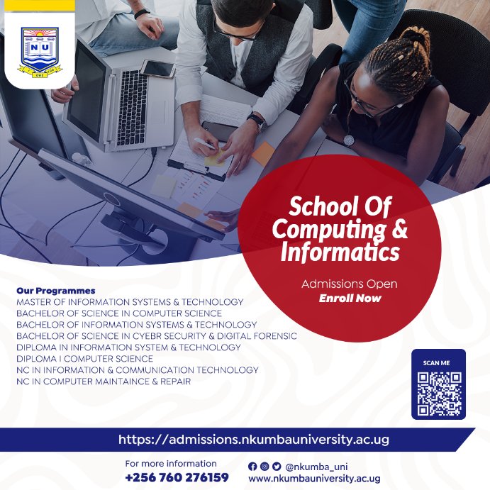 NkumbaUni's tweet photo. 500 Scholarships Up for Grabs!

See details in the link below; https://t.co/Mkp1nKwzp6
 &amp; siege a scholarship opportunity.

Applicants must have enrolled at Nkumba University. 

To enroll, scan QR code on the posters or open link; https://t.co/cucZgnuKhl

#I_Owe_You https://t.co/CvGo2WH5Kr