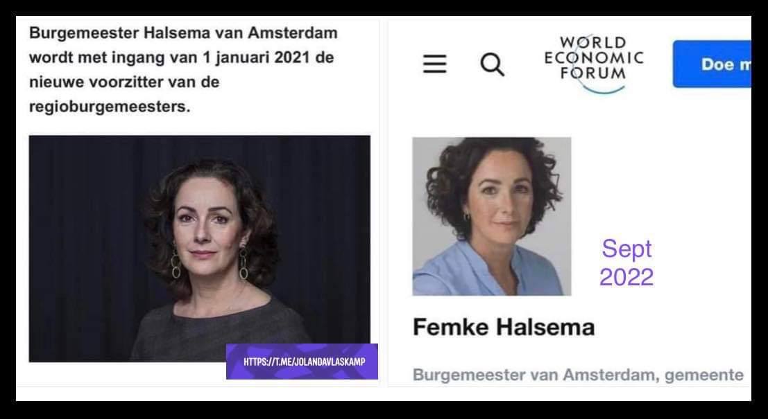 G11Sven's tweet photo. 1/2 Femke #freeweefster Halsema

A.k.a. Hemke🚩Valsema. Burgem. A'dam. #WEF🚩. GL-communist🚩. #MtoF &amp; #MKUltra-#Monarch🚩 slaafje &amp; (joodse?) handler? Liegt zodra 'ze' praat. Fan spirit cooker Abramovic🚩. #Shill.

#WEF &amp; #HeadDutchMayors 
#Abramovic 🦂
#Monarch🦋
#PinkBlackCode https://t.co/g4yaZxNj0q