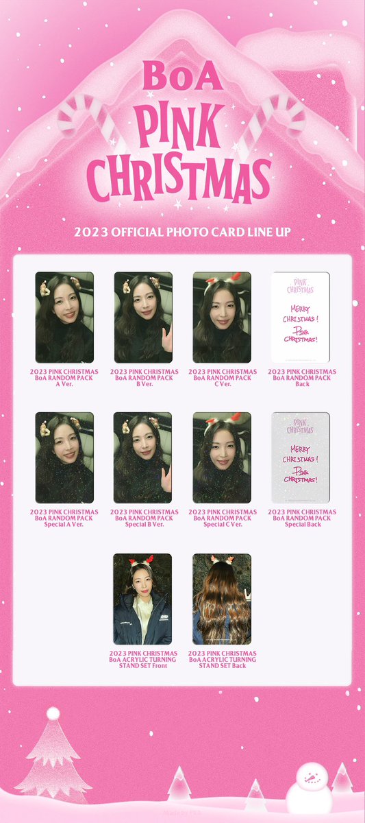 BoA 2023 PINK CHRISTMAS OFFICIAL MD Photo Card Line Up . . . #보아