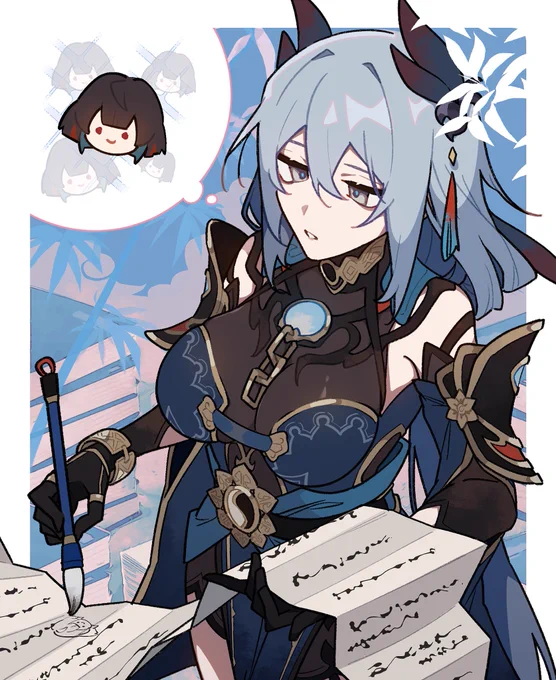お姉ちゃんの実装が待ち切れない寒鴉ちゃん #寒鴉 #FanArtContest