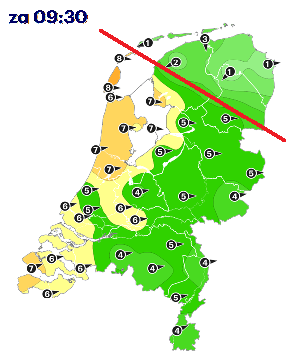 BuienRadarNL's tweet photo. Dat zien we niet vaak op de windkaart! Er is een hele scherpe windsprong aanwezig🌬️ Waar op Vlieland een westenwind waait met windkracht 8 staat er op Terschelling een licht briesje uit het oosten. https://t.co/KzBqSQZgDO https://t.co/9nKAMVQqGr