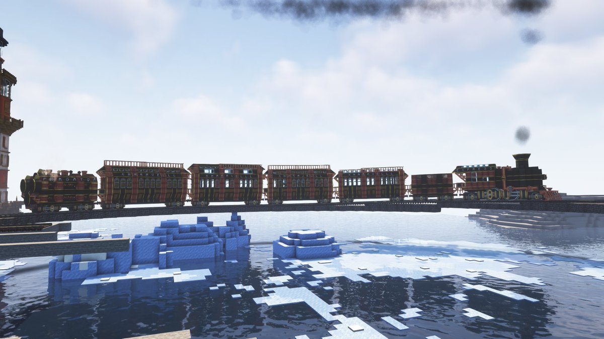 LeLuapaul's tweet photo. Le Kharavelll Express est sur les rails ! #Minecraftbuilds https://t.co/aClgZeBo2H