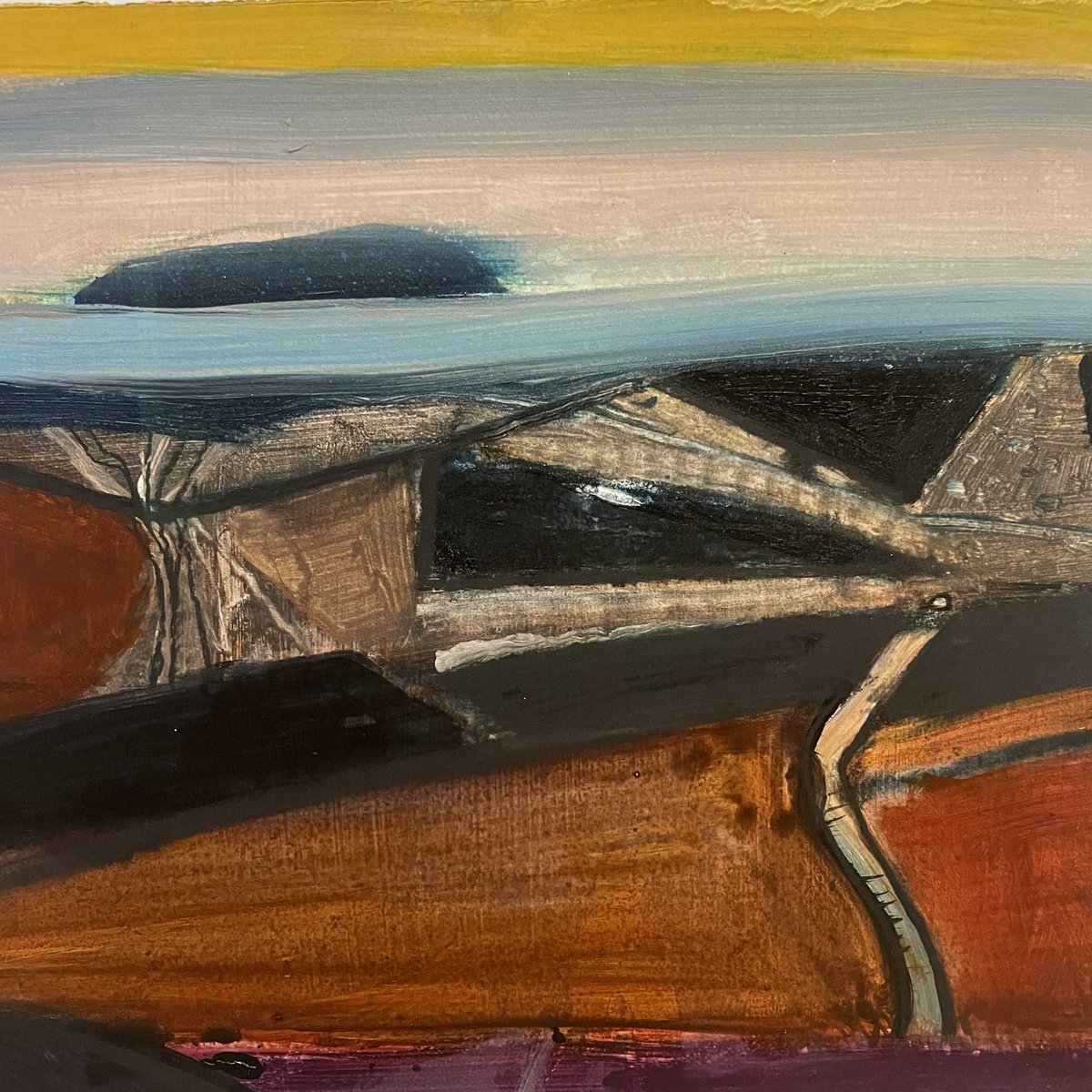 The gallery will be open until 4 pm today before we close for the festive break.🎄There are wonderful works by Barbara Rae CBE RA, Alex Malcolmson and Chris Bushe RSW still to be enjoyed. 

BARBARA RAE CBE RA 
Tundra and Ice Cap 
Mixed media