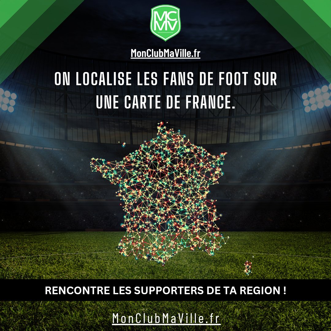On localise les fans de foot sur une carte de France. Rencontre les supporters de ta région ! 🔥⚽ monclubmaville.fr