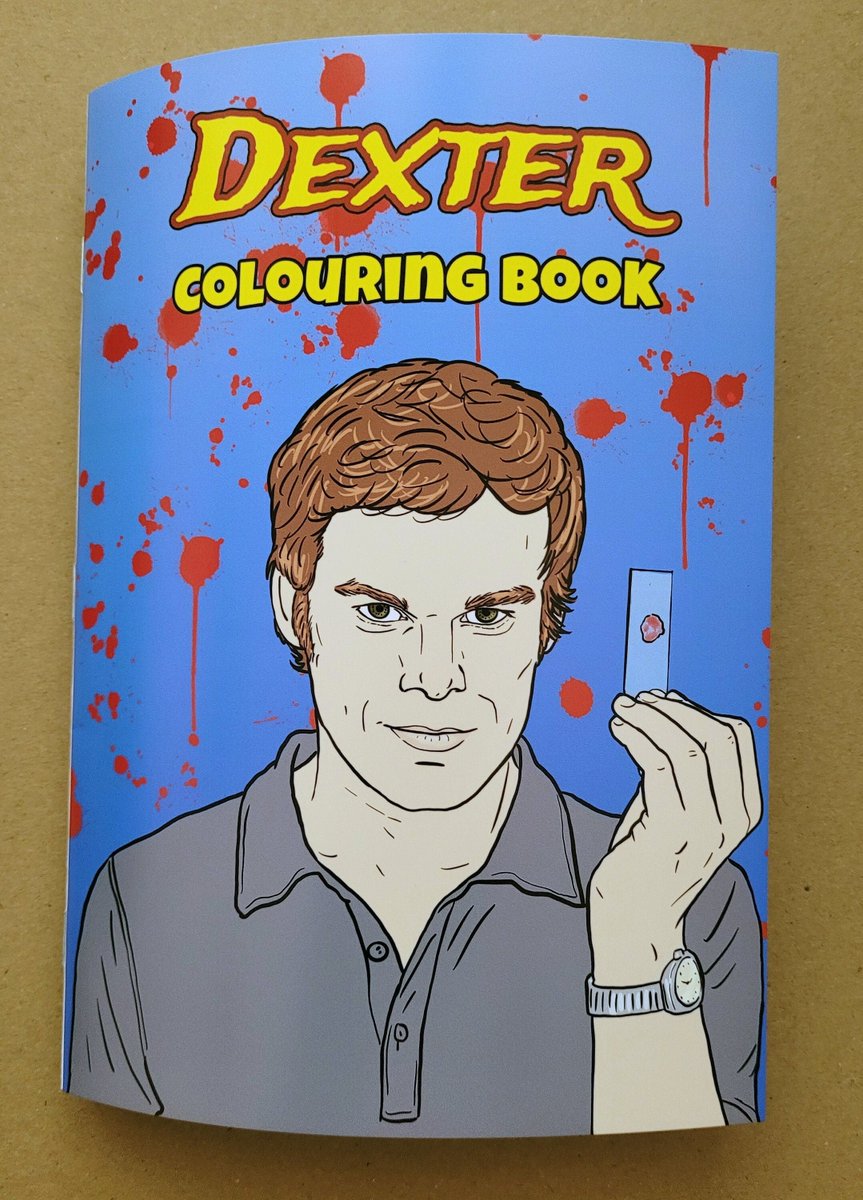 squeakie's tweet photo. Dexter Colouring Book, adult colouring book, gift for Dexter series fan, activity book, birthday gift, Christmas gift, Dexter Morgan https://t.co/0HdLDNX6JR #artworkbypaula #newWave #popCulture #wallArt #giftideas #SerialKillerBook https://t.co/dRB7NRAFs4