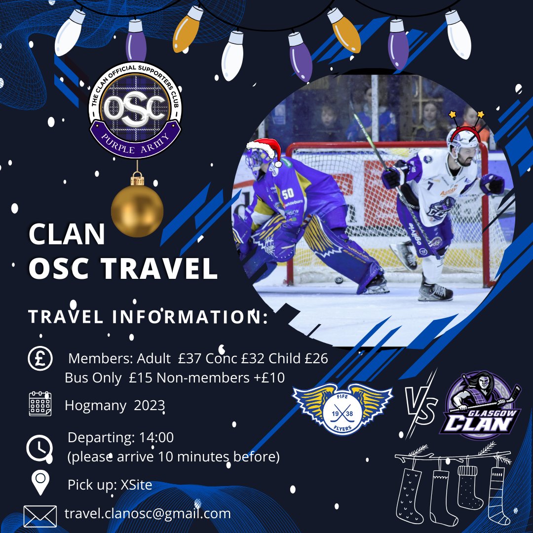 ClanOSC's tweet photo. TRIP CONFIRMED
Thank you everyone who signed up for our Hogmanay trip.  Email travel.clanosc@gmail.com for payment details or come visit us at the OSC table on tonight to pay in person. Still some spaces available. #letsgetthepartystarted https://t.co/BJAeBtmJDI