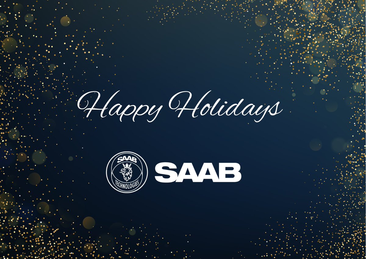 Saab_Inc's tweet photo. From everyone at Saab, warmest wishes for a wonderful Holiday and a Happy New Year! https://t.co/DOcA7k3EDe