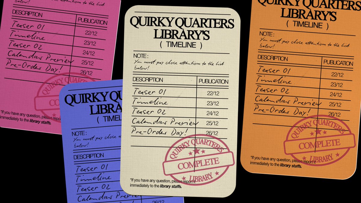 day____dreamin's tweet image. Mark it, circle it, highlight it – whatever you do, just make sure this date stands out on your calendar.

#QuirkyQuartersLibrary