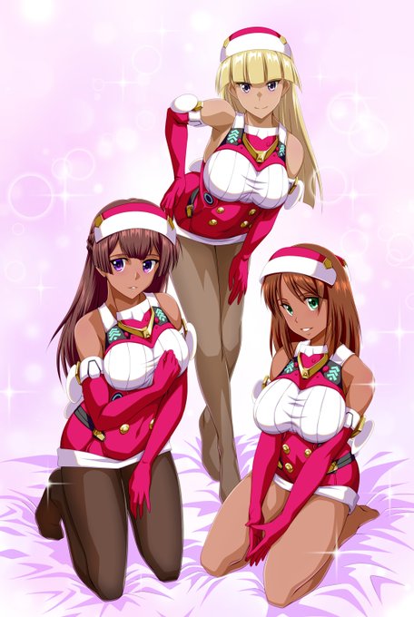 褐色ボインチームのクリスマス
#アリスギアお絵かき 