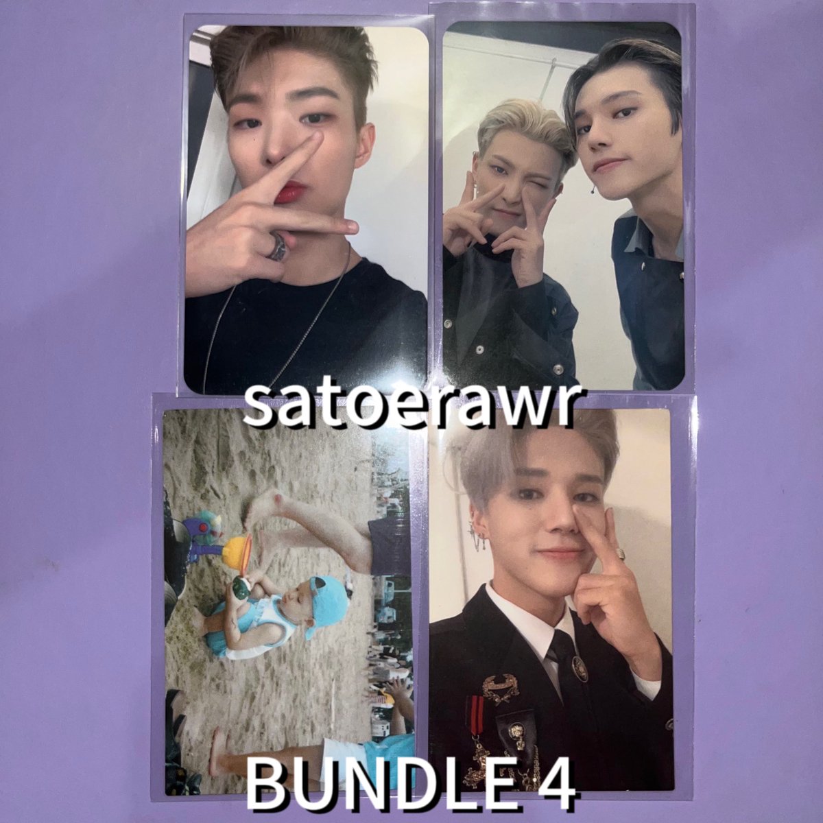 WTS ATEEZ PHOTOCARD BUNDLE

1. 575k
2. 530k
3. 660k
4. 520k

bisa co 🍊/ splitpay
dom depok
ww shipping available
breakdown price : DM
selain adult baby -> bisa satuan

t. want to sell pc ep fin bene fever pt1 pt2 sg20 sg21 hongjoong wooyoung mingi ready ina 1st anniv hj wy mg