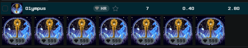 <a href="/SniperOlympus/">Olympus Sniper | 599 Supply 🔑</a> 🗻

Remember my words: Holders will be rewarded! 🤝

Should I sweep more? 👀