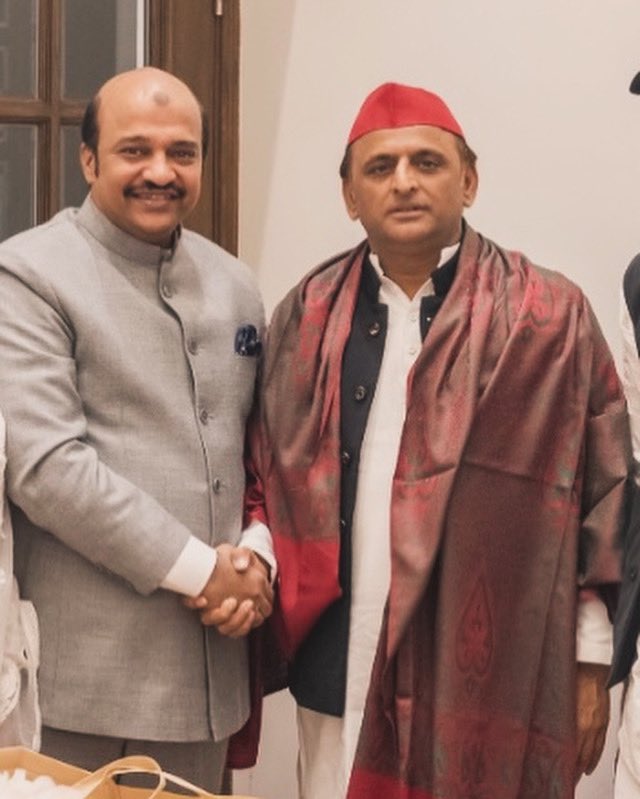 Courtesy meeting with Mr. Aklish Yadav Ji, National President Samajwadi Party and Former Chief Minister of Uttar Pradesh at his residence Lucknow. <a href="/yadavakhilesh/">Akhilesh Yadav</a>