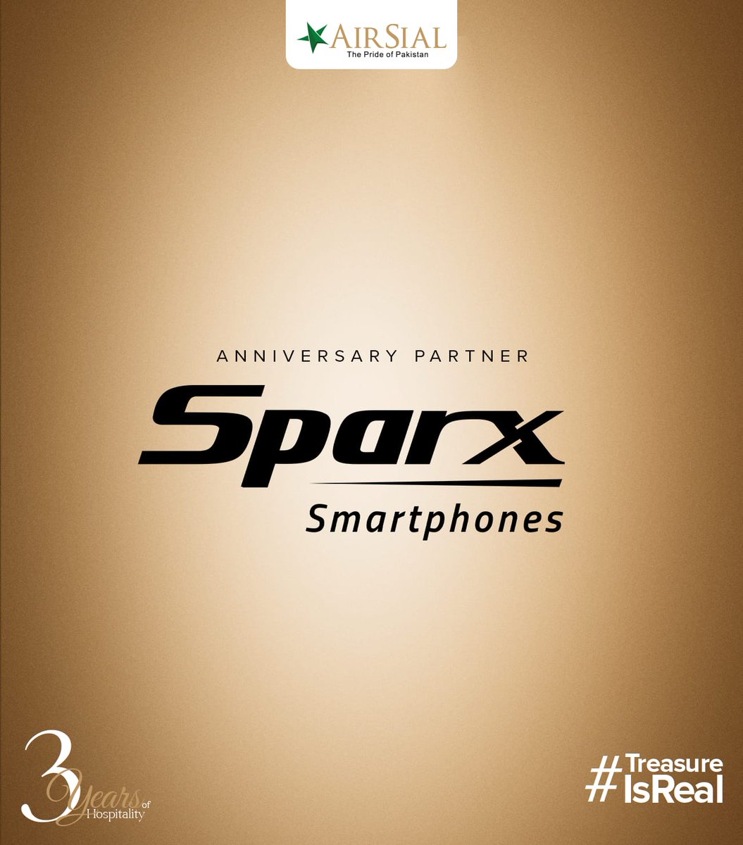 airsial's tweet photo. Shout out to Sparx Smartphones for being our Anniversary Partner!
#AirSial - The Pride of #Pakistan #PakistansMostHospitableAirline #3YearsofHospitality #treasureisreal https://t.co/JBqphvQz1u