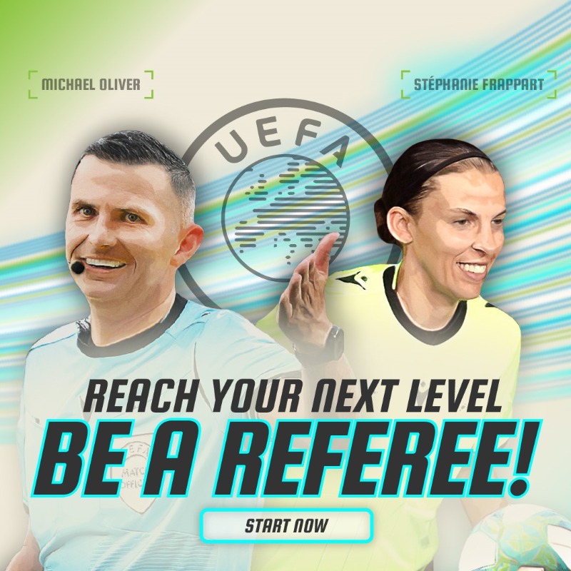UEFA's tweet photo. Could you be a referee❓

Take the quiz and test your knowledge of the Laws of the Game: ⬇️