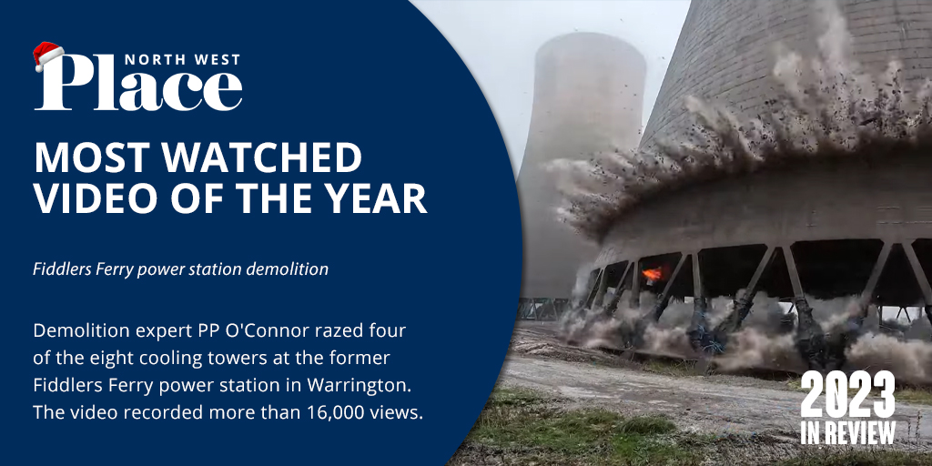 PlaceNorthWest's tweet photo. 2023 IN REVIEW | In December, a video showcasing the demolition of four cooling towers at Fiddlers Ferry racked up a mammoth 16,000+ views.

👉 https://t.co/CgeU46IybW https://t.co/4WXZ6rvShJ