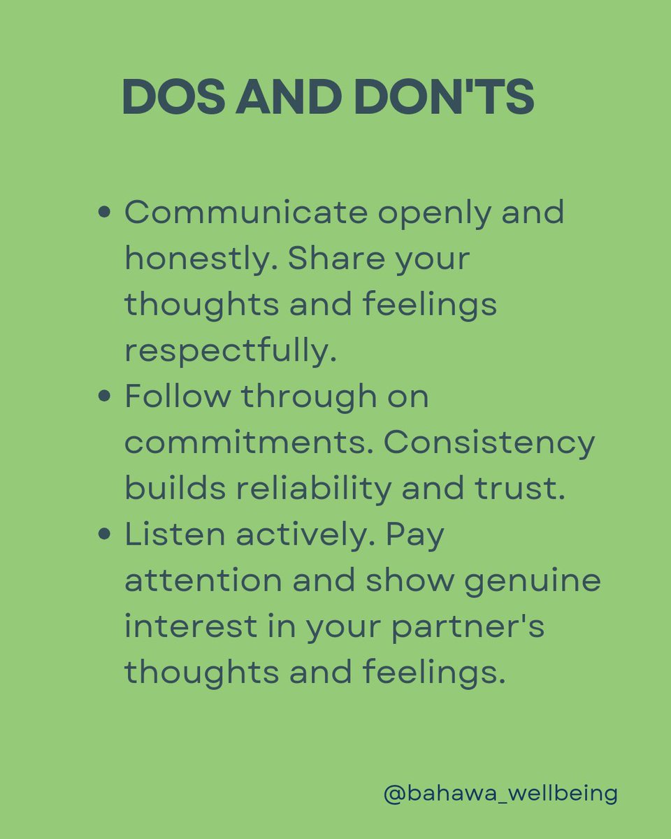 BahawaWellbeing's tweet photo. The Power Duo: Trust &amp; Honesty 🌟 
Relationships thrive on trust and honesty. From open conversations to unwavering transparency, these are the superpowers that build lasting connections!

-

#BahawaWellbeing 

#relationshipwellbeing
#trust #honesty #connection #foundation (1/2) https://t.co/4ZfsSlvchx
