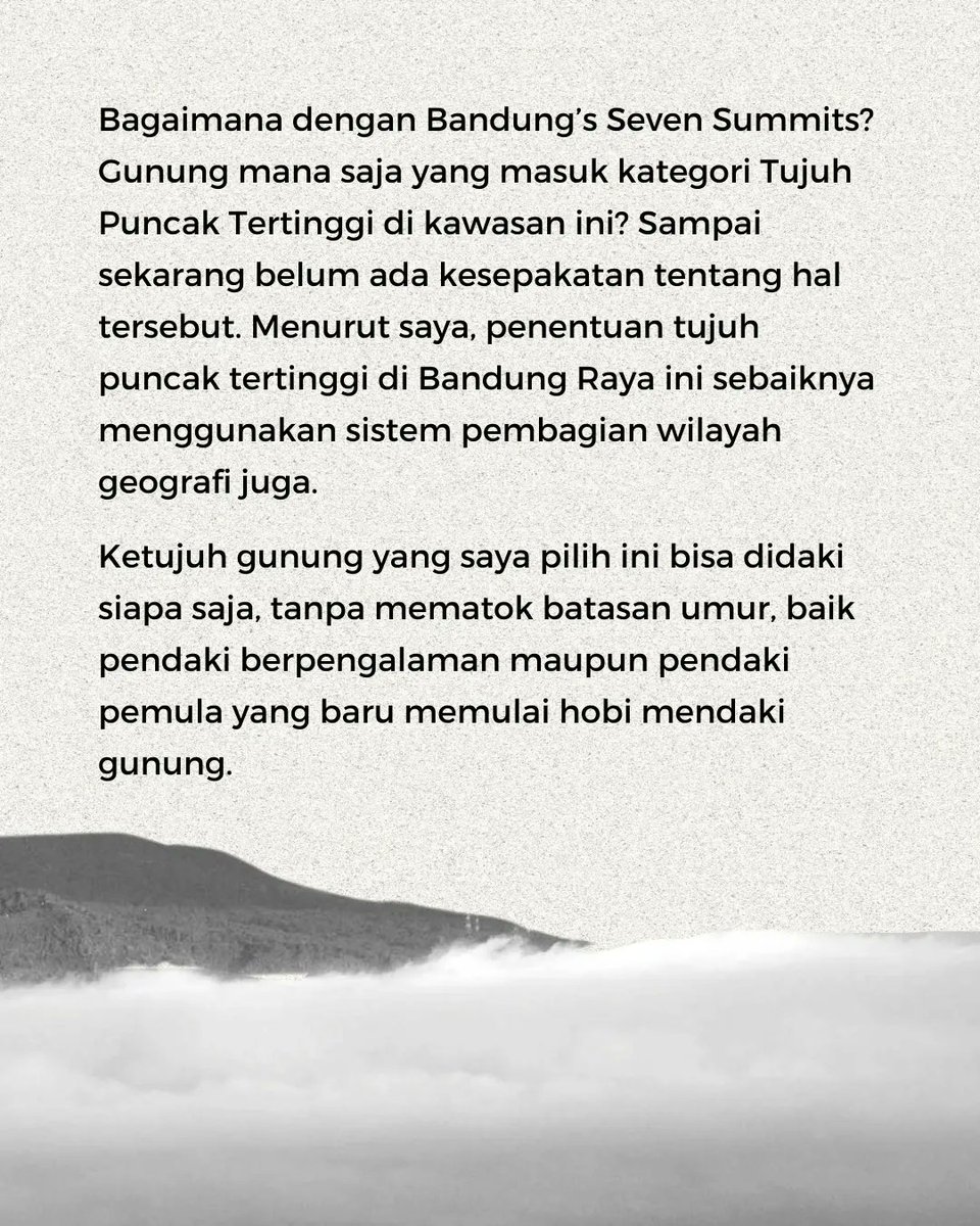 Dari sekian banyak gunung yang mengelilingi Bandung, ada tujuh puncak gunung yang populer dan jadi tujuan mendaki lho. Gan Gan Jatnika dari <a href="/KPGBandung/">PENDAKI BANDUNG</a> pernah menuliskannya di BandungBergerak.id. Tengok ya! 

bandungbergerak.id/article/detail…