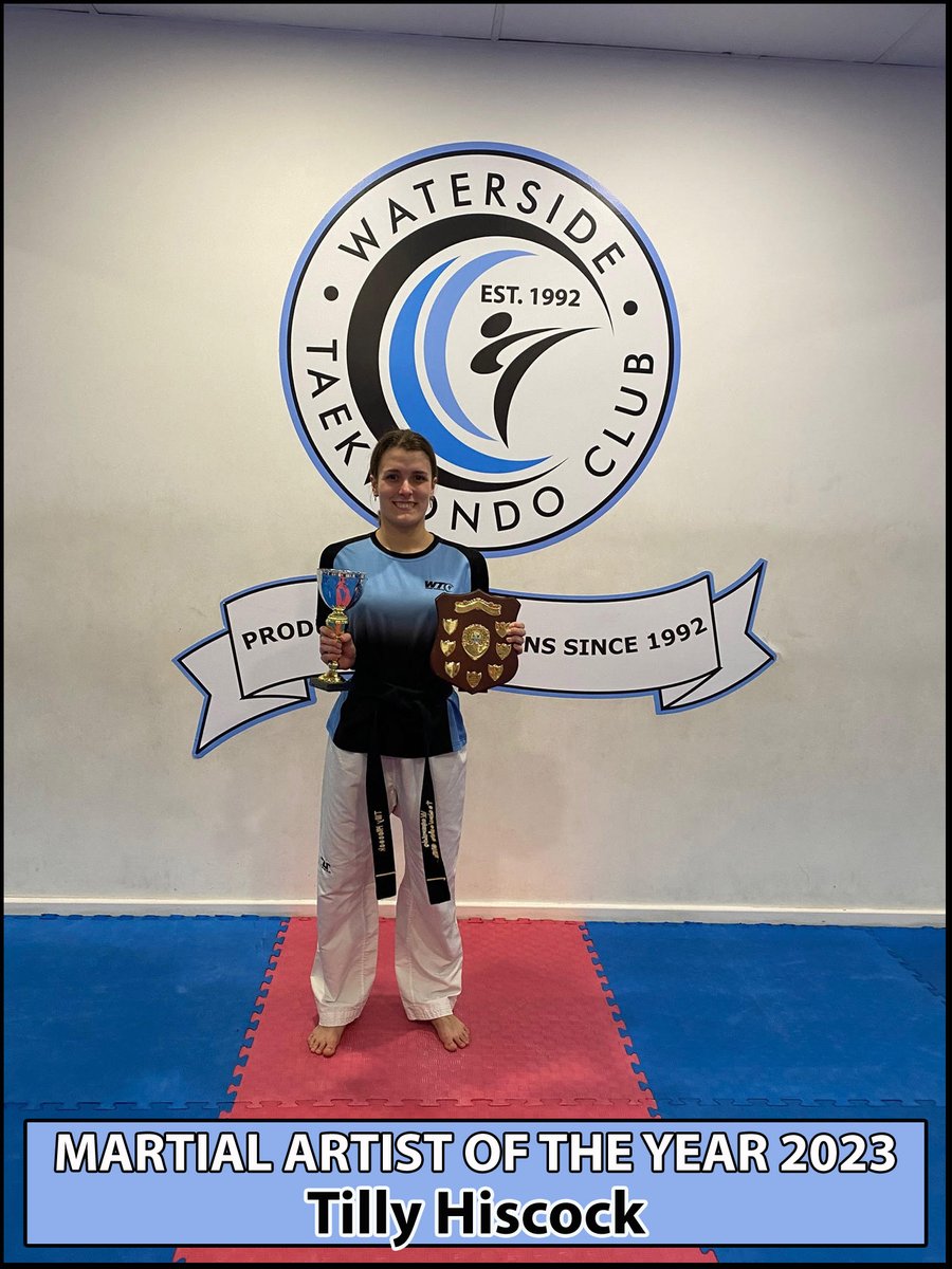 WatersideTKD's tweet photo. Tilly has been truly amazing this year, trained so hard and is a very popular member of the club.
She loves sparring and has always be kind while also throwing a 1,000 kicks in and around your head.
The most odds on award of the year. #HampshireMartialArtsClubOfTheYear2023 https://t.co/5ytAw0AoQg