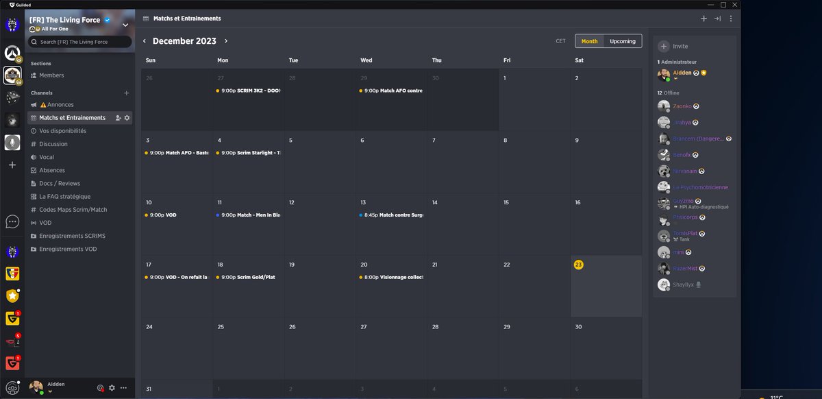 Aidden_OW's tweet photo. On est souvent surpris quand j'explique que j'ai abandonné Discord pour construire ma communauté. La raison est d'ordre pratique, Guilded m'offre bien plus d'outils pour gérer l'organisation de mon équipe sur @PlayAllForOneFR par exemple. #getguilded @teamguilded https://t.co/CTEeDxVnYQ