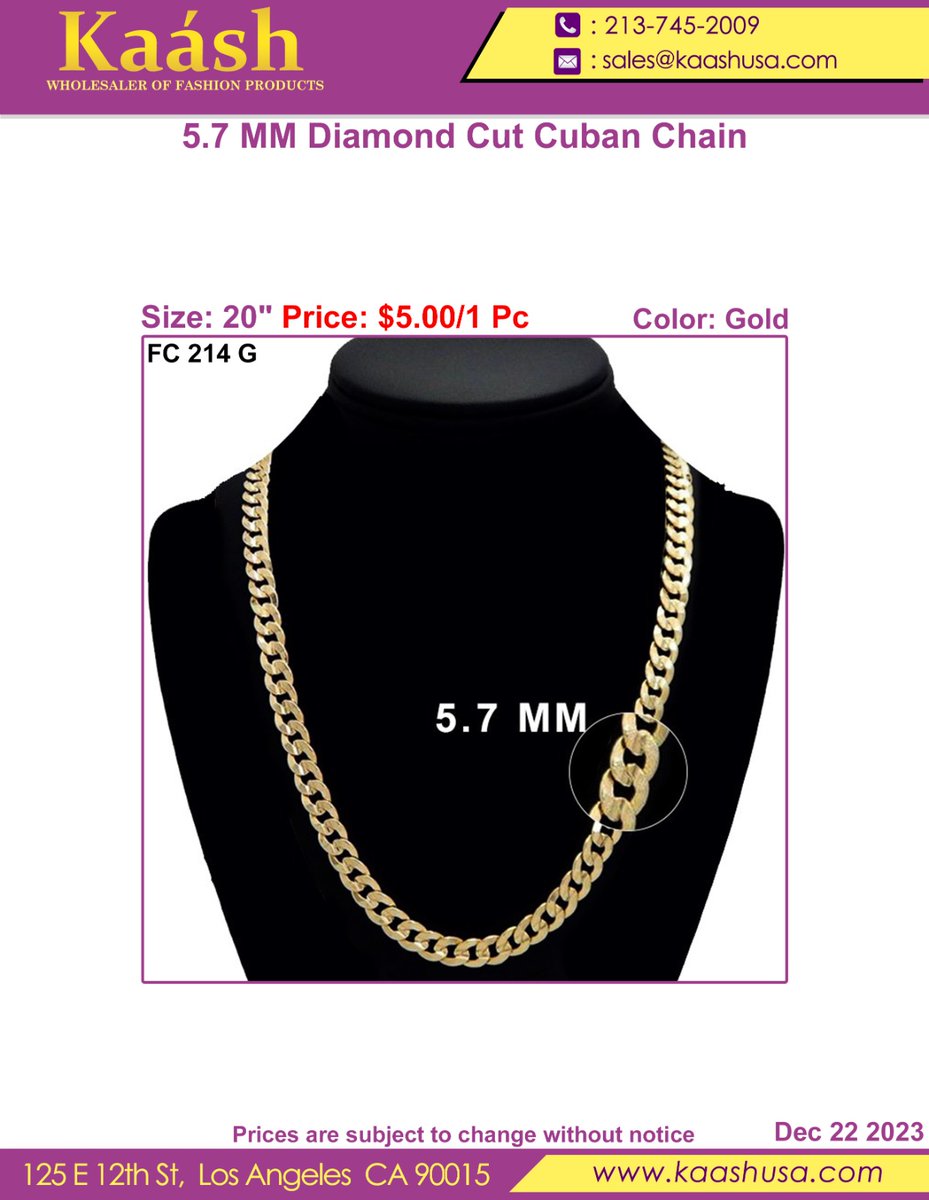 💝Diamond Cut Cuban Chain

 Unleash your style with our iconic Cuban Chain! This chain is a statement piece that commands attention.  

#CubanChain #StatementStyle #JewelryTrendsetter #FashionForward #VersatileChic #AccessorizeBoldly #ElevateYourLook #IconicJewelry