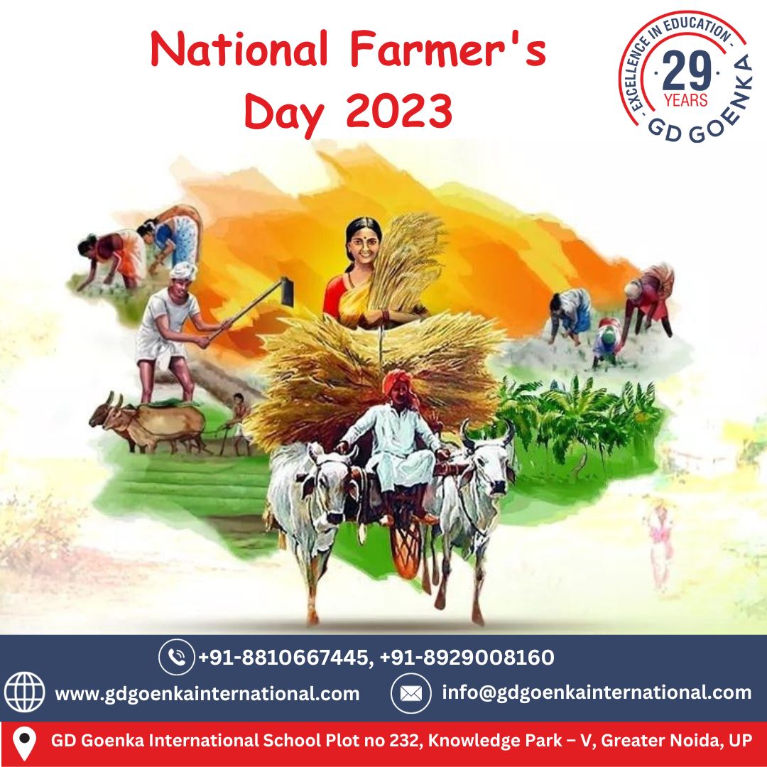 🌾 Hats off to the true heroes of our nation! 🌾 On 𝗡𝗮𝘁𝗶𝗼𝗻𝗮𝗹 𝗙𝗮𝗿𝗺𝗲𝗿𝘀 𝗗𝗮𝘆, let's salute the #hardworking souls who form the #backbone of our country. Your #dedication cultivates our future. 🌱
‍
#NationalFarmersDay #FarmersDay #AgriHeroes #gdgoenkainternational