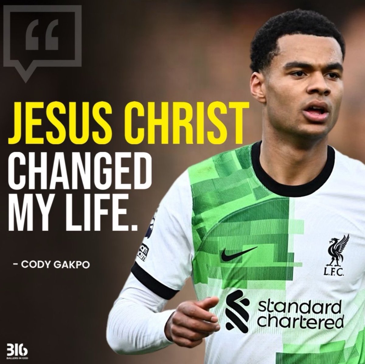 Sports_Doctor2's tweet photo. “Jesus Christ changed my life.”

- Liverpool and Netherlands forward, Cody Gakpo. https://t.co/DwV9TrkQ0y