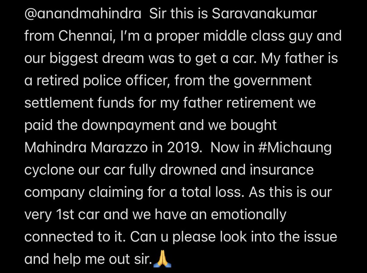 saravanas90's tweet photo. @anandmahindra sir kindly look into this and help me sir. @MahindraRise @Mahindra_Auto https://t.co/1JgJPGH9Ic