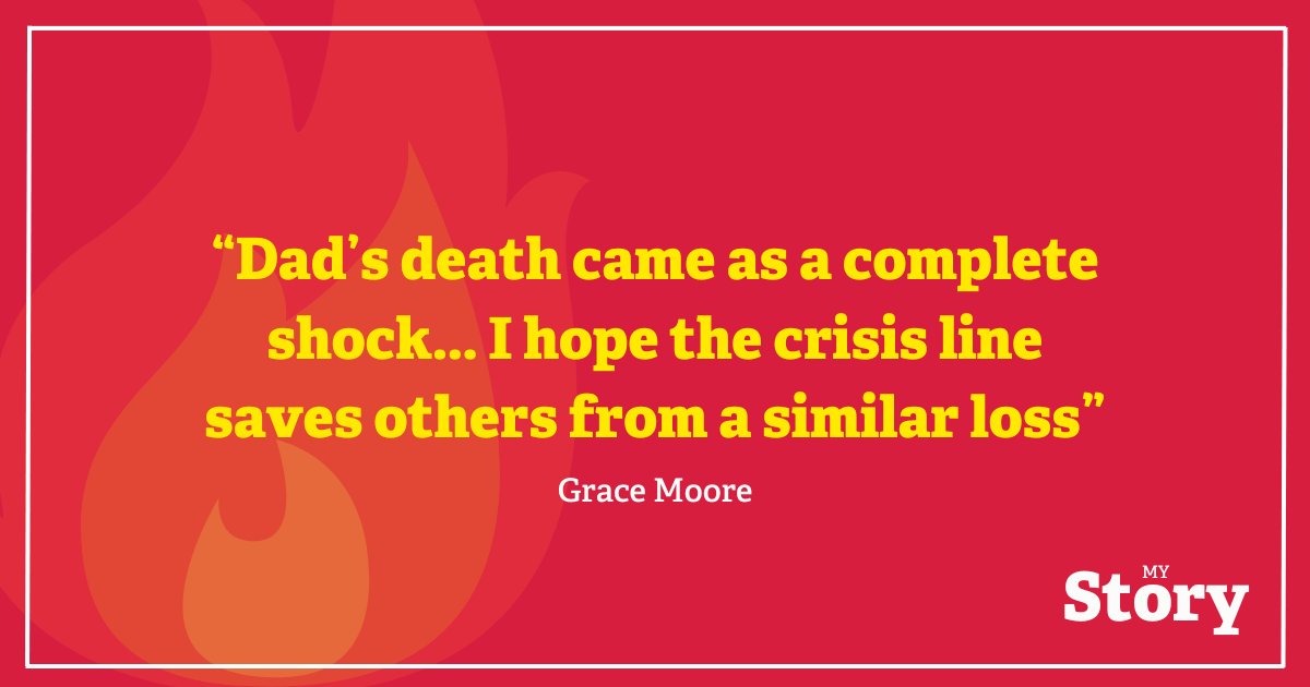 Grace Moore’s beloved dad, Andrew, who was a firefighter with West Midlands Fire & Rescue Service, died by suicide in February 2020. Here, she shares how she & her family have coped with their grief & why they’re supporting our crisis line: ow.ly/vH4g50QlE52 @WestMidsFire