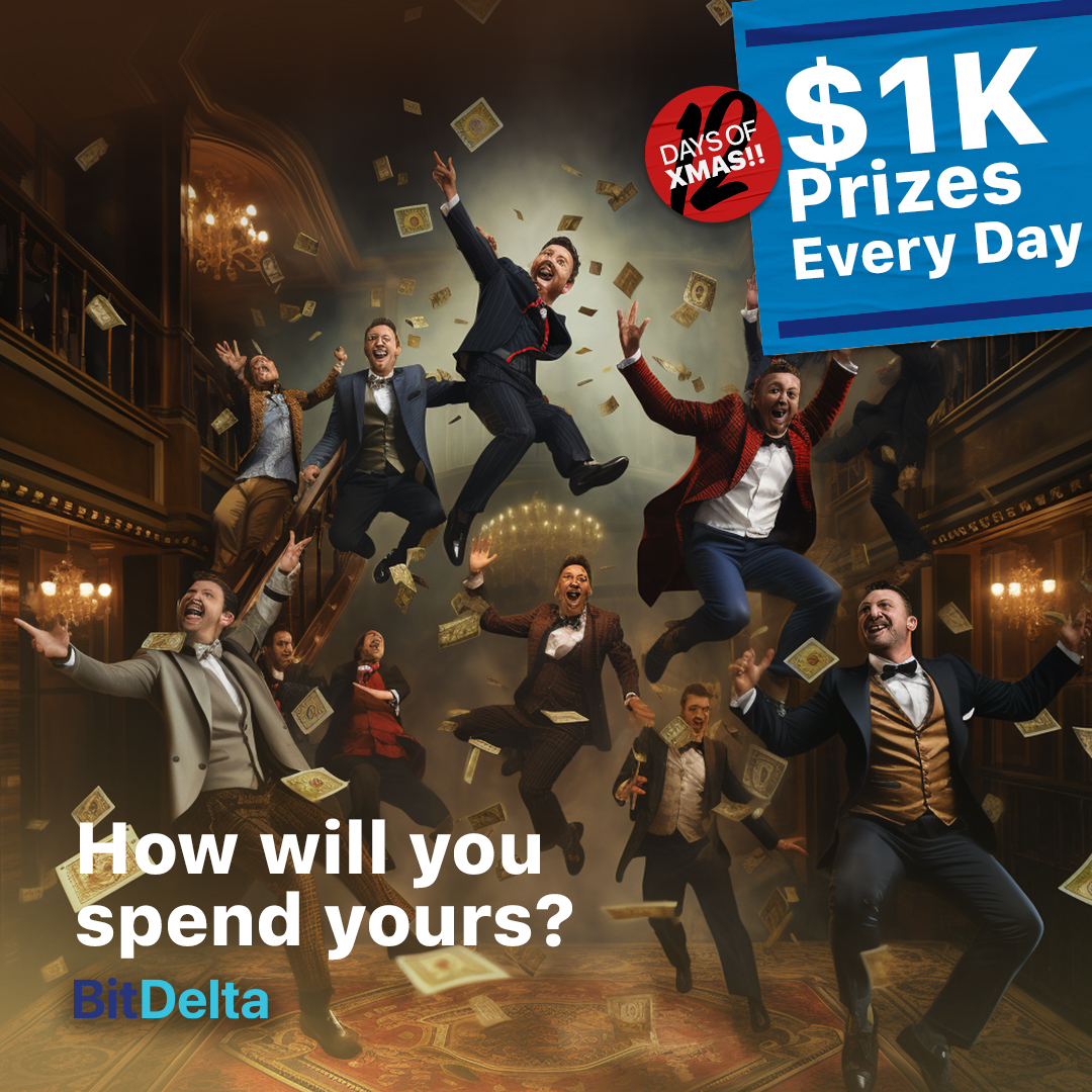 bitdelta's tweet photo. Ten lords are leaping into the #crypto sphere on Day 10 of the 12 Days of #BitDeltaChristmas! 👑🚀

Leap your way into the chance to win in our daily $1,000 raffle by completing tasks on our quest board.

Happy #trading, lords of crypto!
➡️ https://t.co/sUCyycAahD

#12DaysOfChristmas #Cryptocurency