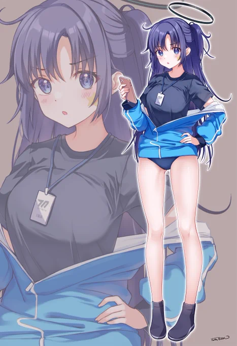 そ、そんなに見つめられると…… 困るというか……。 #ブルアカ