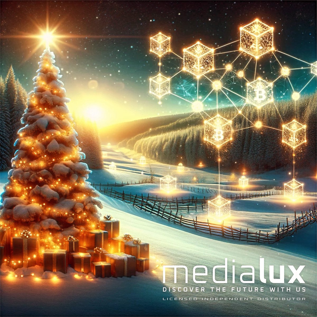wagner__steven's tweet photo. "Hey liebe medialux-Community 🌟, ich wünsche euch von Herzen fröhliche Weihnachten 🎄 und einen fantastischen Rutsch ins neue Jahr
🎉! Lasst uns die Feiertage genießen 🥳 und Energie für das kommende Jahr sammeln.
Liebe Grüße Steven #brain2chain #blockchain #Bitcoin https://t.co/VKWdyJdNXy