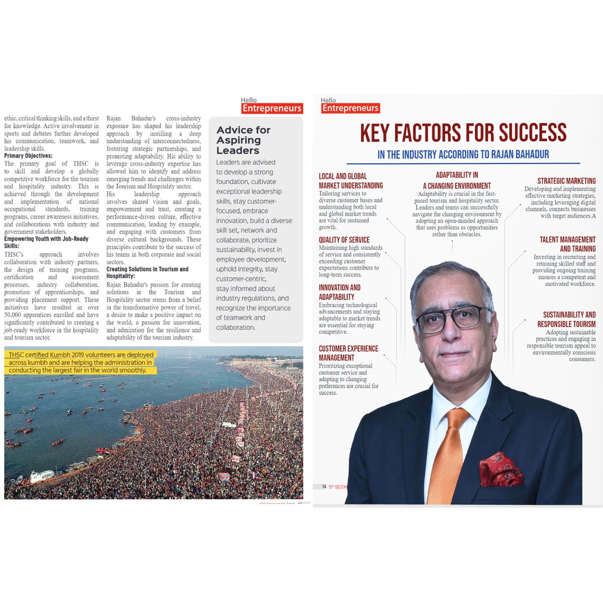 skillthsc's tweet photo. Take a glance at this excerpt shared from the renowned magazine which shares insights from #CEO- Tourism & Hospitality Skill Council Mr. Rajan Bahadur.
#THSC #MSDE #DGET #DBT #NSDC #GovernmentITI #DeputyDirectorGeneral #thscskillindia #skillcouncil #LearnwithTHSC #Skill4NewIndia https://t.co/Ya1iq2SuN6
