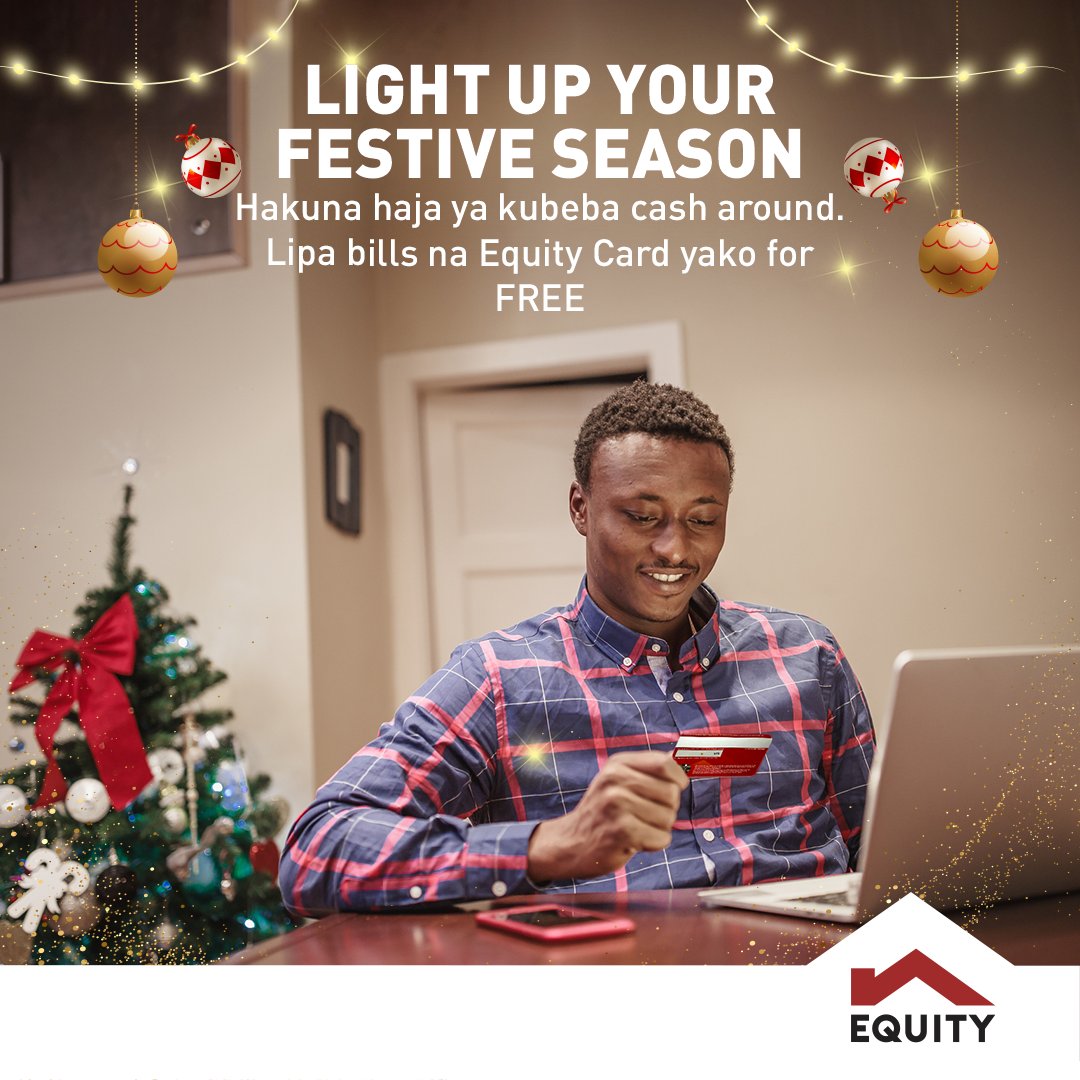 PeterB_m's tweet photo. Hii krisi, @KeEquityBank is making  your banking  experience  easy during  this festive season by #KulipaNiEquityCard  which is free &amp; convenient  plus you get a discount , make a purchase  of  ksh.3000  &amp; above &amp; get a voucher, @abincha_ @AngieMwende_ , Don't  miss out on! https://t.co/9MzwbL5Zuw